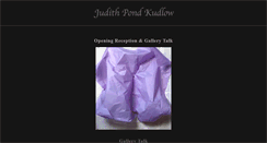 Desktop Screenshot of judithpondkudlow.com